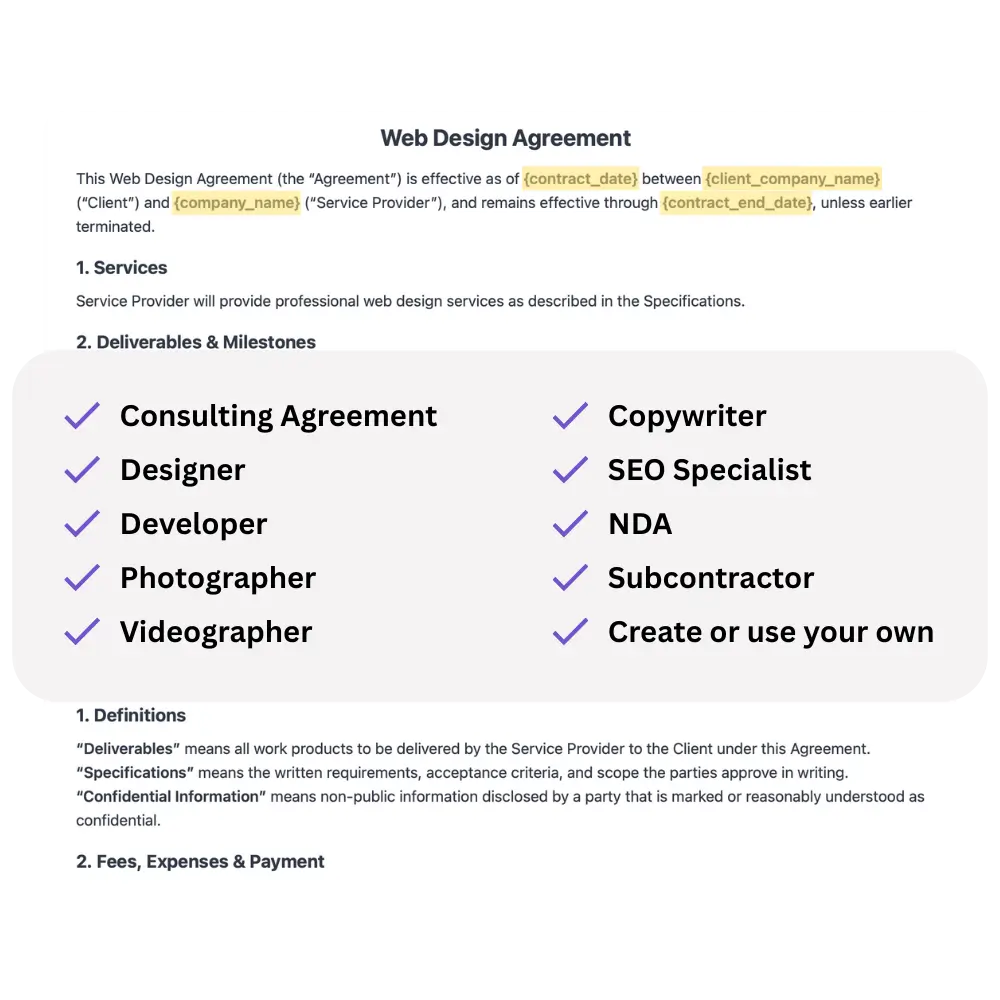 contract template